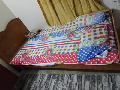 wooden bed wood robe