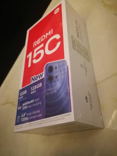 Redmi 15C 6/128 Official PTA 33watt charger 6000mah battery