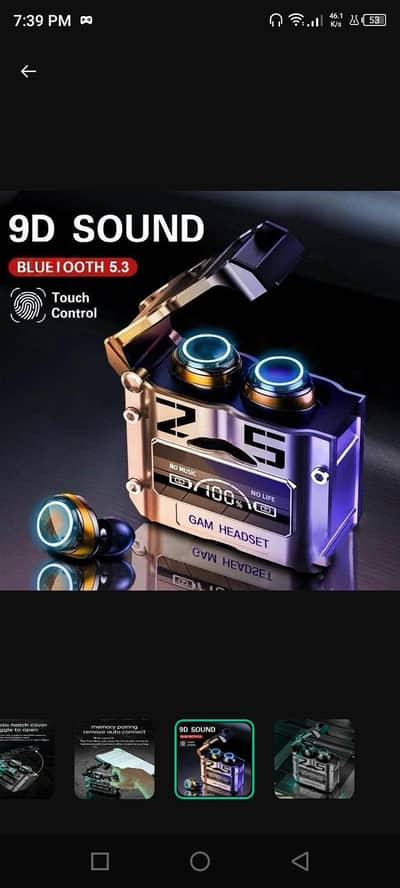 Wireless headphones with metal body