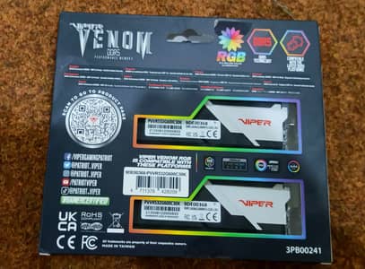 Patriot Viper Venom RGB 32GB (2x16GB) 6000MT/s CL30 DDR5 Ram