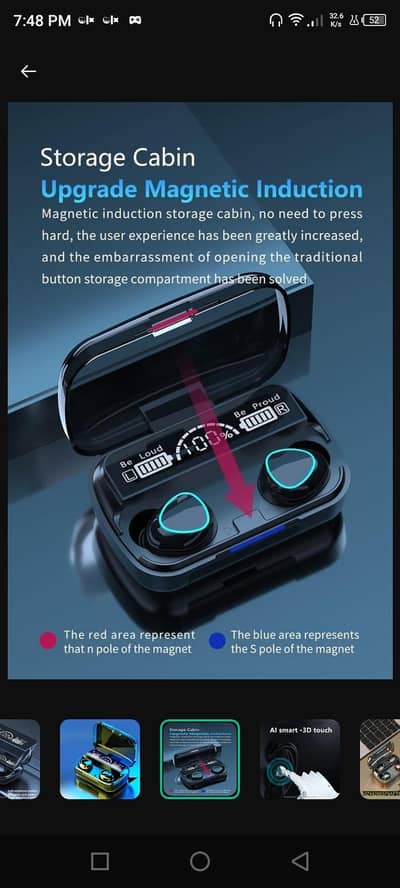 M10 digital display  earbuds black rechargeable Bluetooth  5.1