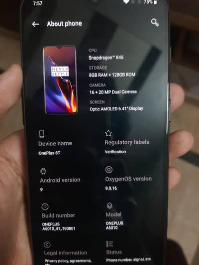 oneplus 6t 8/128  10/10