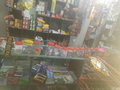 Store counter and racks