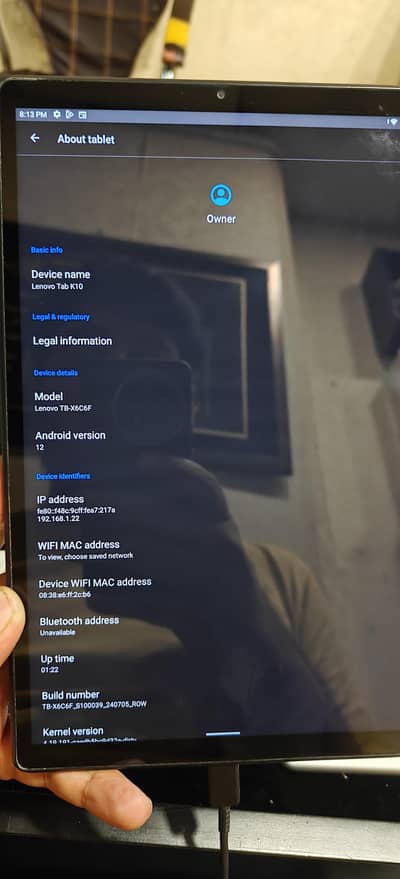 Lenovo  Tab K10 4GB 64GB DATA Sim Non PTA