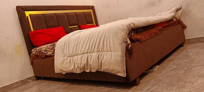 new brand brown velvet bed
