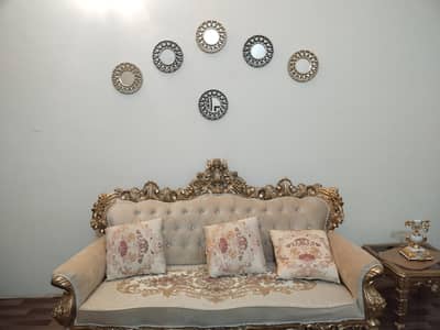 Sofa Set white and gold dico polish
