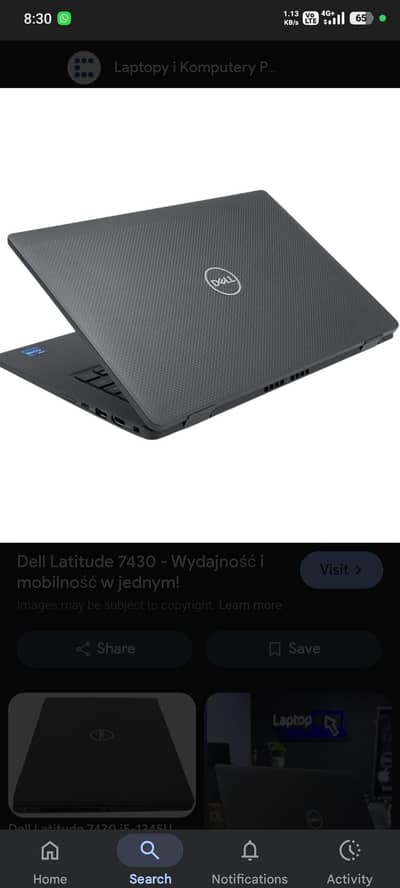 dell leptop latitude 7430 i5 12gen 32GB Ram 256GB nvme