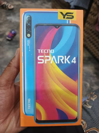 tecno spark 4 sale 3/32 ma full box {03136671952}
