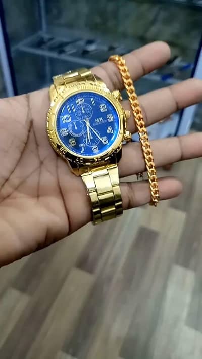 Pack of 2 Men’s Stainless Steel Luminous Watch