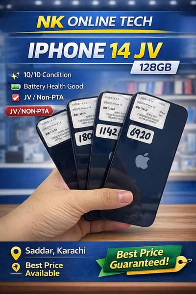iPhone 14 JV 128GB Non PTA | Excellent Condition