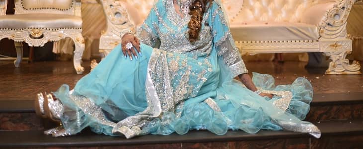 Bridal Valima Maxi | Heavy Embroidered Maxi Dress | One time Used