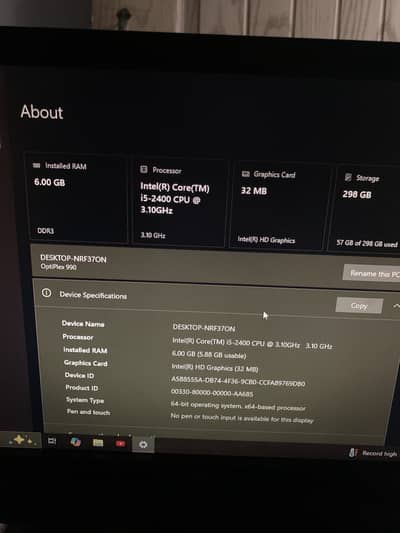 Core i5 Dell OptiPlex 990 CPU Only 6GB RAM Working Perfect