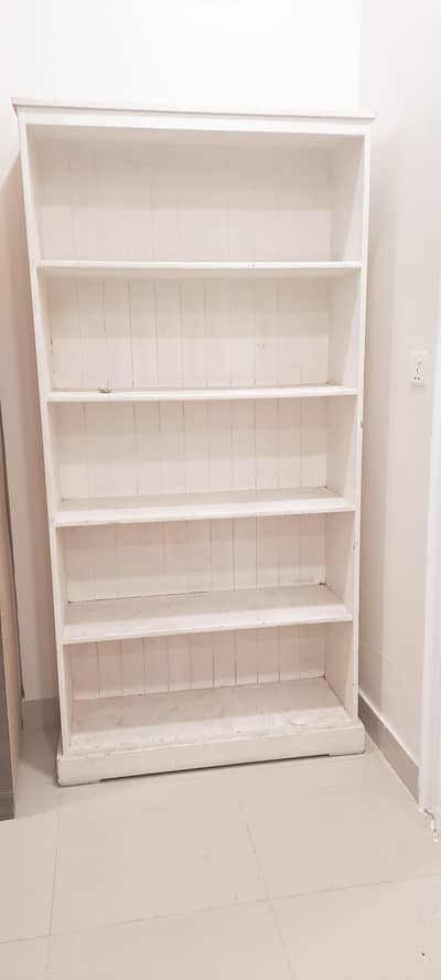 Wooden shelves