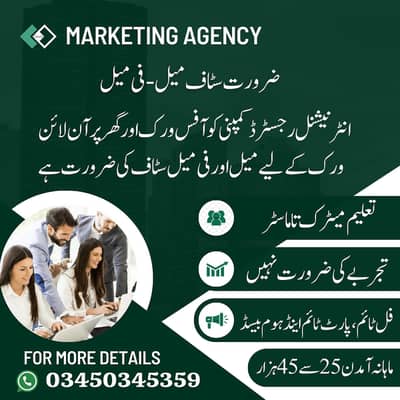 Part time. Full time. Home based online job