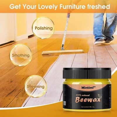 Beeswax Furniture Polish Wax 80g Natural Shine