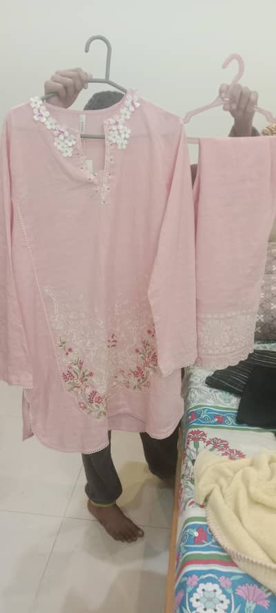 ethnc 2 piece peach pink colour brand new dress