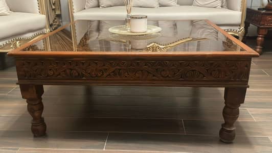 Swati Hand-Carved Coffee Table