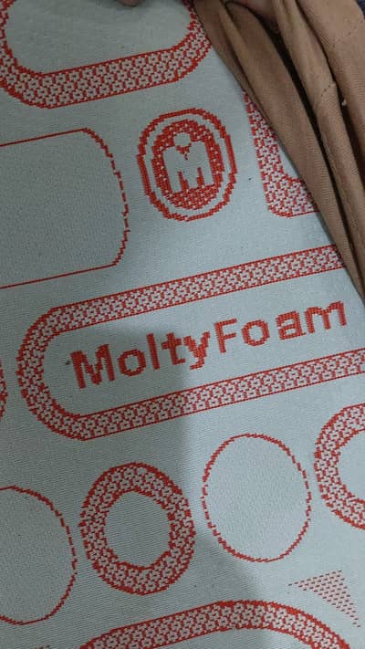 wooden bed with side tables and dressing table with 8 inches mattress