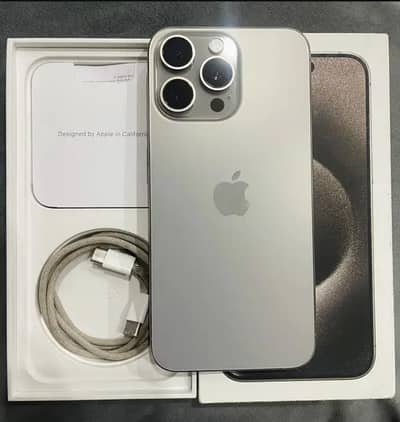Apple iPhone 15 Pro Max Complete Box Urgent Sale Connect Wtp No