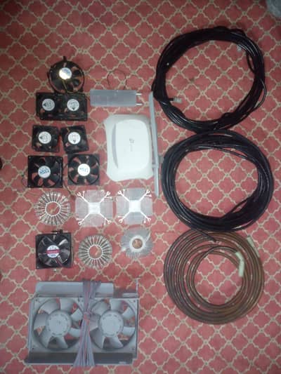 fans heatsink cable router copper pipe