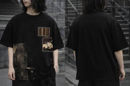 oversized drop shoulder tshirt with patches design