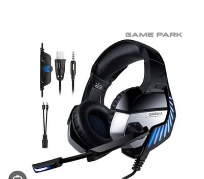ONIKUMA K5 pro Gaming headphones, RGB,LED,HD Sound,anc , use ,but good