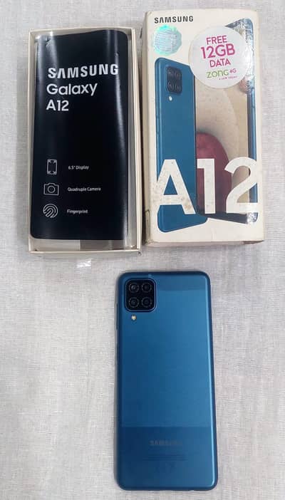 Samsung Galaxy A12, 4/64 PTA approved with complete box for sale