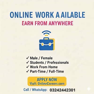 Online Work | Part Time | Full Time | Home Base