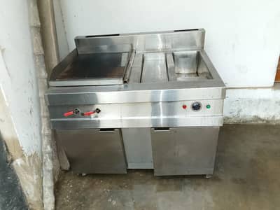 Fryer and counters with others