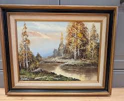 Mystic Forest Mountain Painting. . . Beautiful Forest and Mountain Art