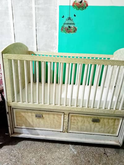 Baby Cot with Storage Drawers – Strong Wooden Crib