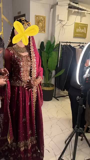 Bridal Lehnga in Ruby Red color