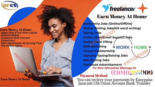 Online Work From Home – Typing Job Start earning money from home