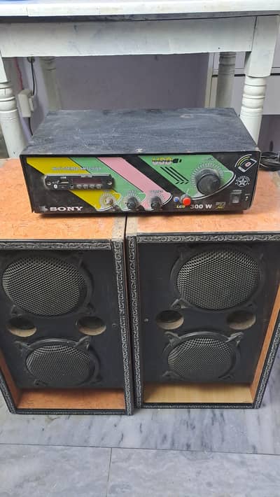 Woofer set with amplifier