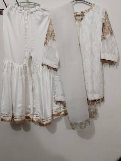 White and Gold Gharara set |  Blue and Gold Gharara set