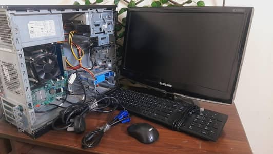 i5 2500 4gb ram tower computer pc with lcd keyboard and mouse