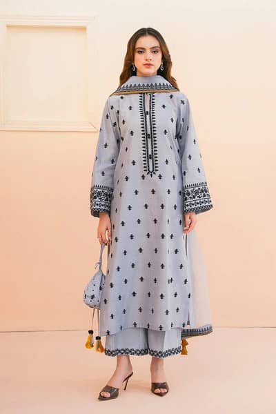 Eid Collection embroidery 3psc dress