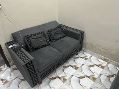 Poshish Single Bed and Spring Matress with 2seater sofa for sale
