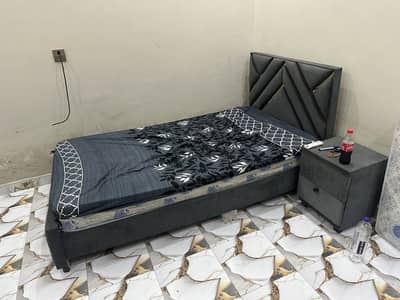 Poshish Single Bed and Spring Matress with 2seater sofa for sale