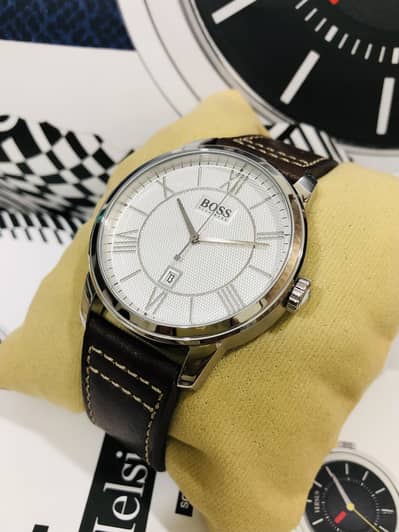 HUGO BOSS NEW WATCH-LEATHER STRAP-SEIKO CITIZEN CASIO OMAX