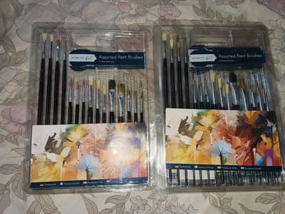 Assorted Paintbrushes - 15 Pack Paint Brushes Artist Crafts