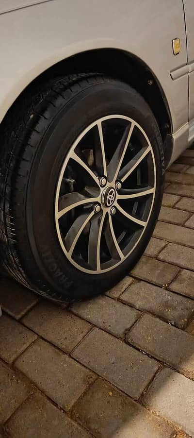 15 inch rims black silver finish imported