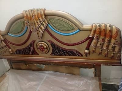 deco paint bed with 2 side tables and dressing