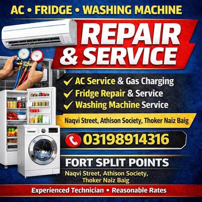 Ac frige All mantinace and auto Washingt machine repair and service