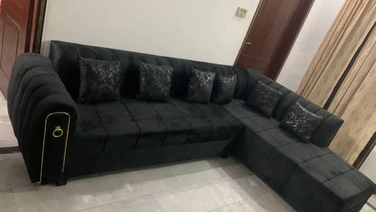 SOFA L SHAPE 6 SEATER BRAND NEW BLACK COLOUR 03261271600