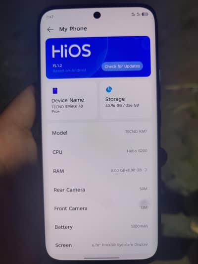 Tecno spark 40 pro plus