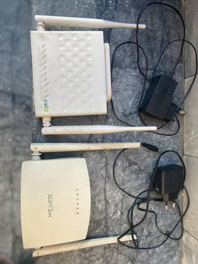 2 ptcl routers and one MT_link routers/modems with adapters