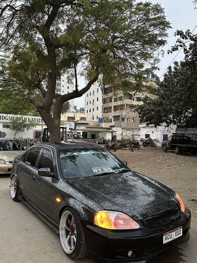 Civic ek black rim tyre new