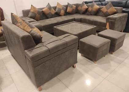 Life time foam L shape corner sofa set