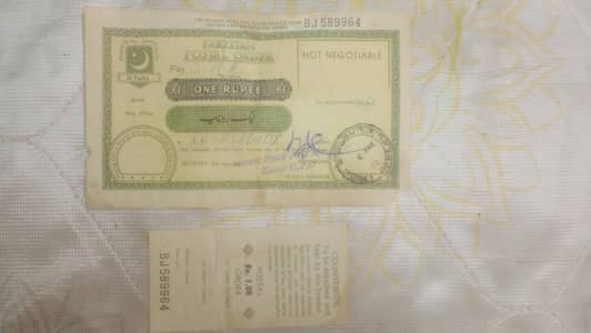 Pakistan postal order 1988